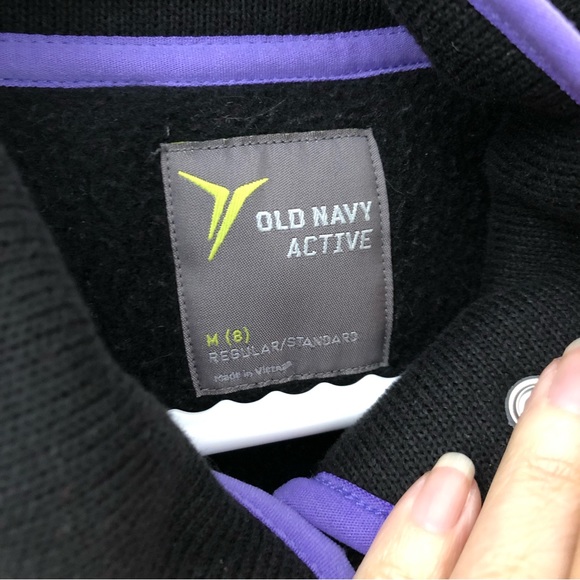 Old Navy girls black sweater with purple accent - Picture 8 of 9